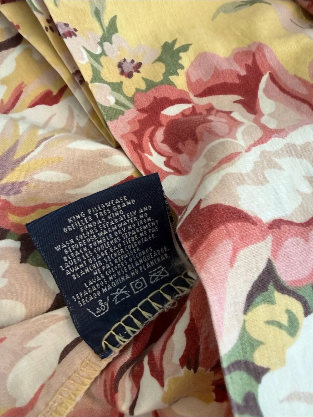 Set of 2 vintage Ralph Lauren Sophie Brooke king pillowcases